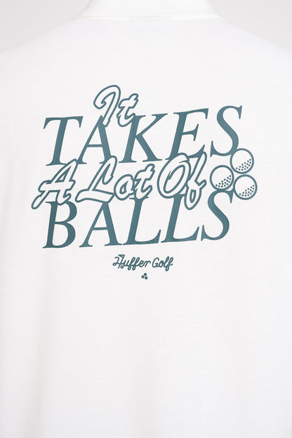 HUFFER GOLF // Par Polo Ballsy CHALK