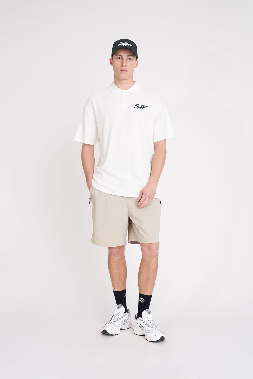 HUFFER GOLF // Par Polo Ballsy CHALK