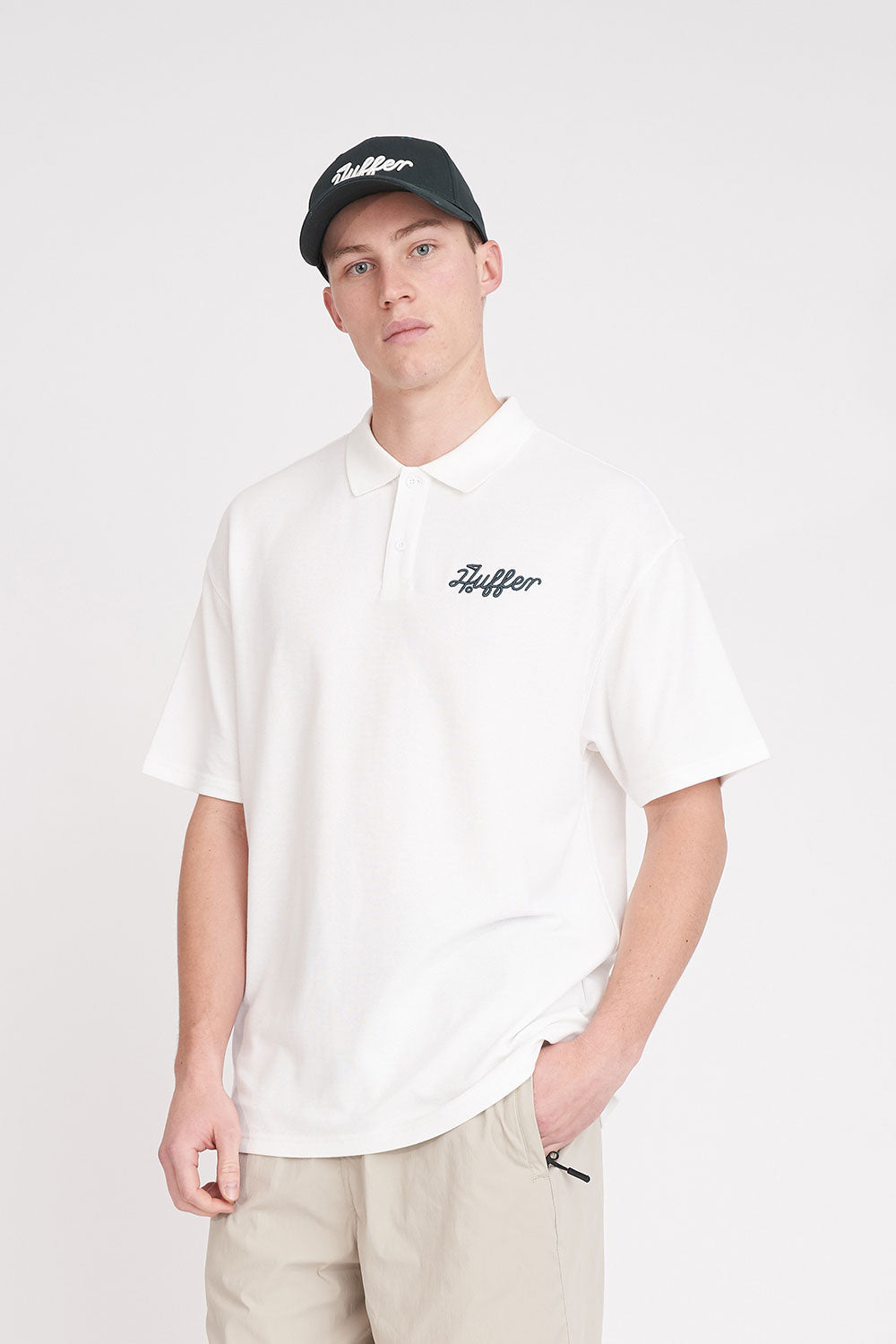 HUFFER GOLF // Par Polo Ballsy CHALK