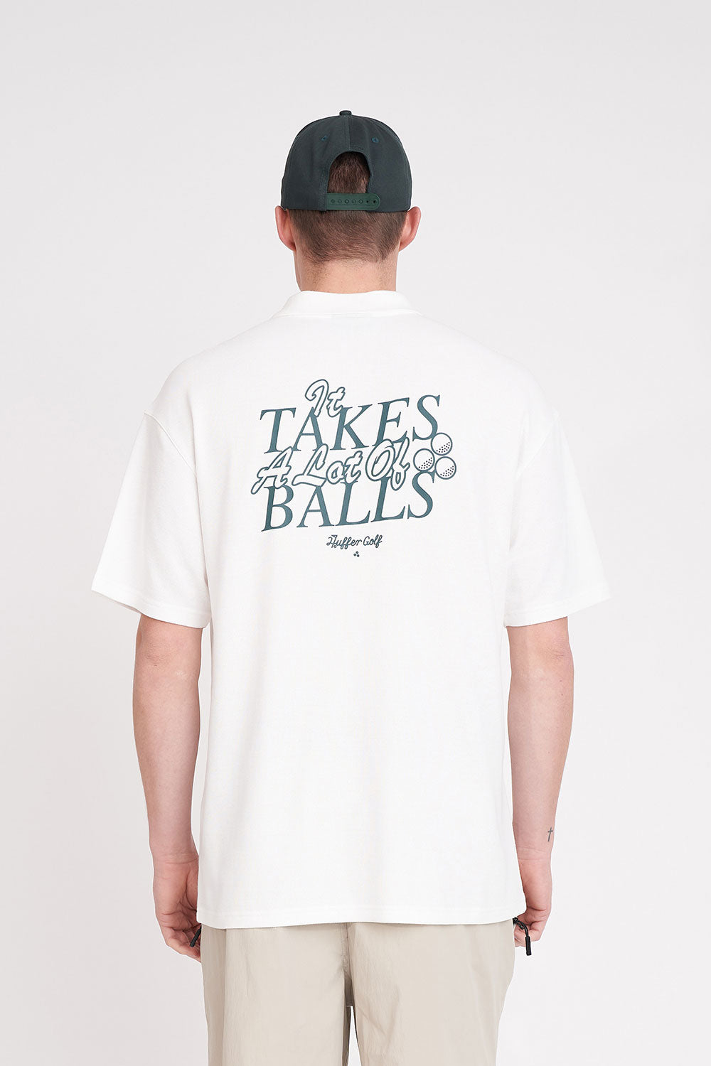 HUFFER GOLF // Par Polo Ballsy CHALK