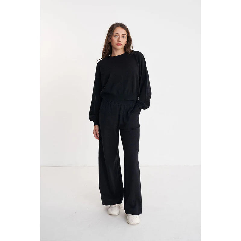 HUFFER // Merino Lounge Pant BLACK