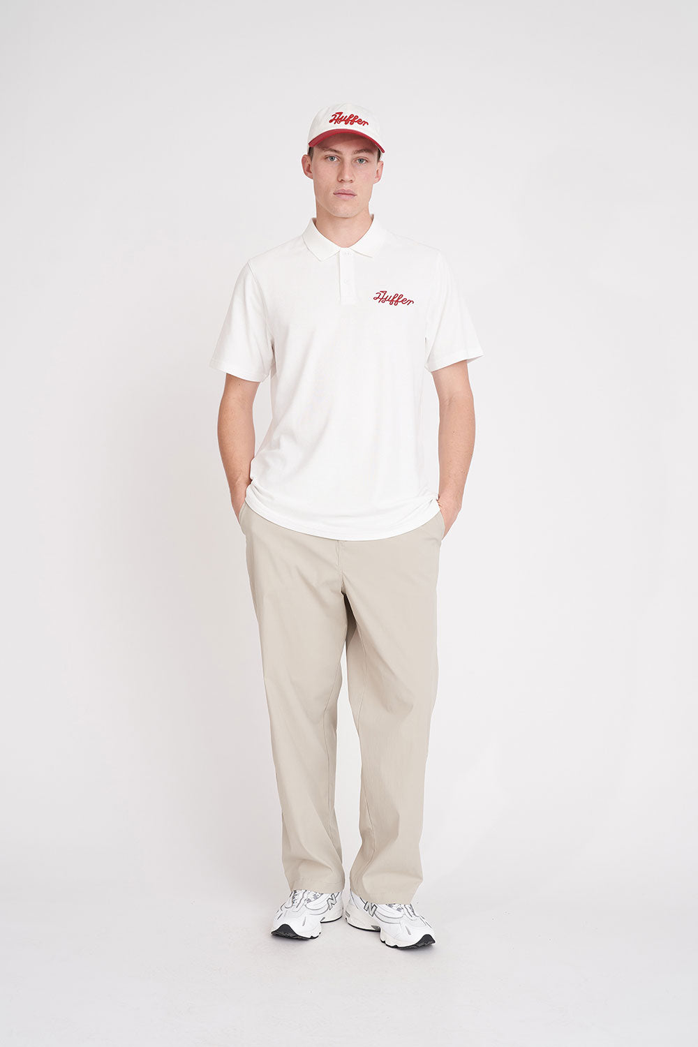 HUFFER GOLF // Classic Polo CHALK