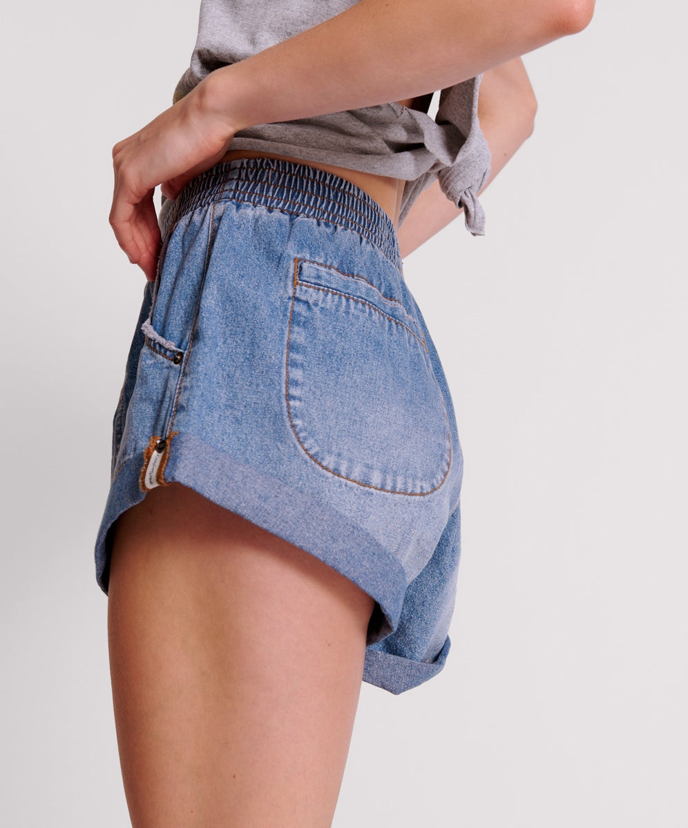ONE TEASPOON // Hunters Mid Length Relaxed Short BLUE