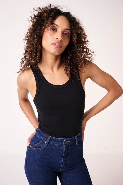 ROLLAS // Heavy Rib Toni Tank JET BLACK