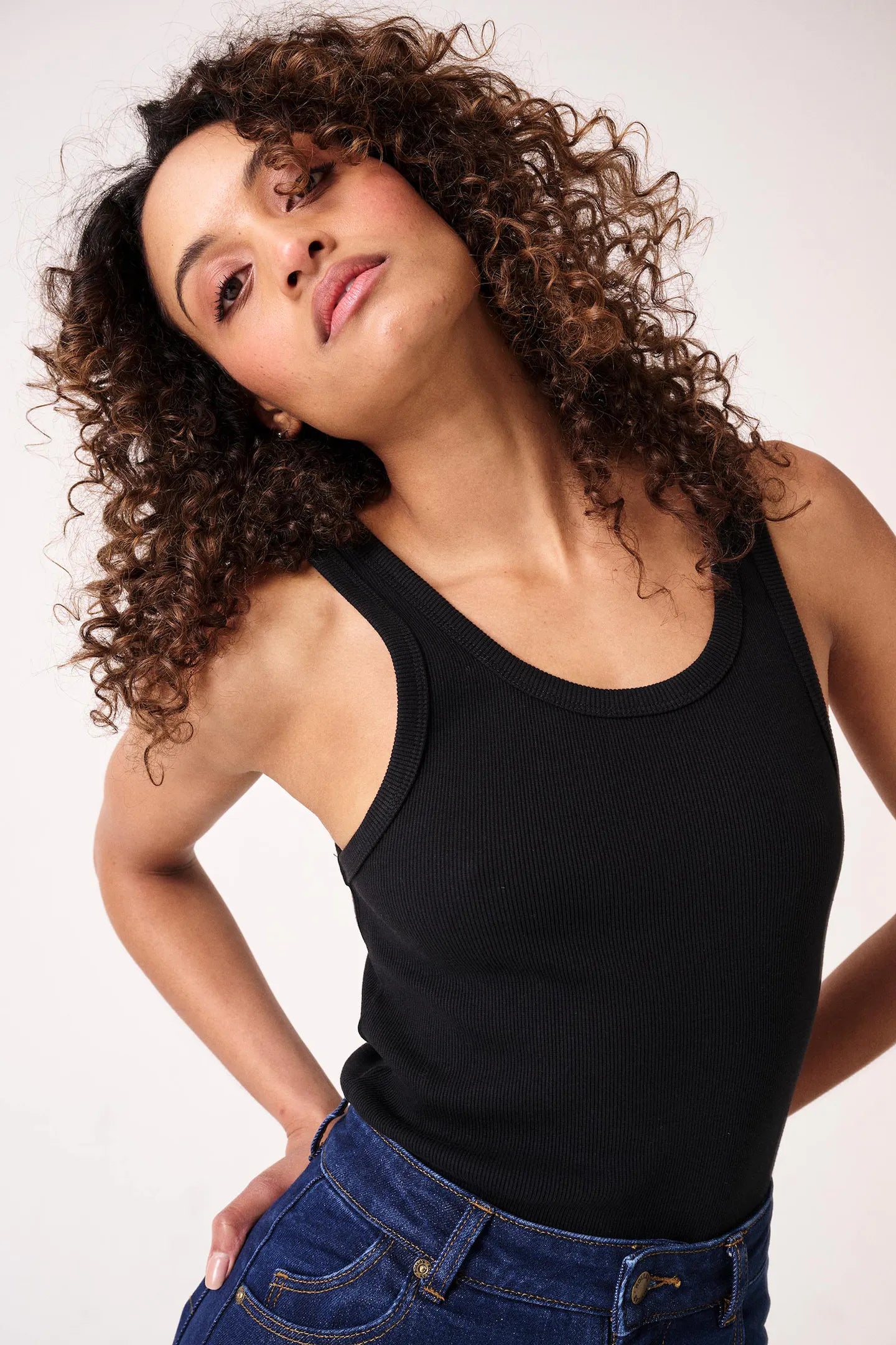 ROLLAS // Heavy Rib Toni Tank JET BLACK