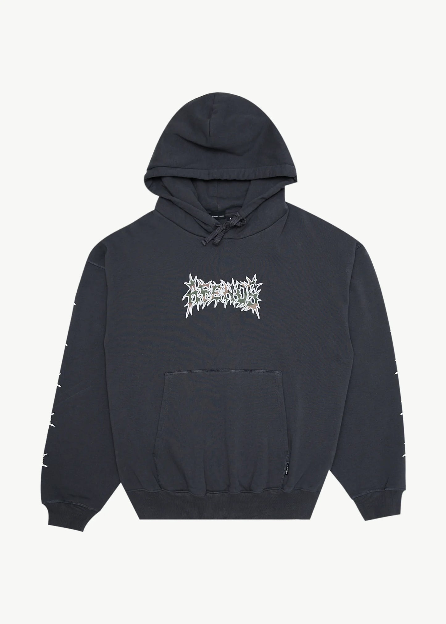AFENDS // Hidden Boxy Pull On Hood CHARCOAL