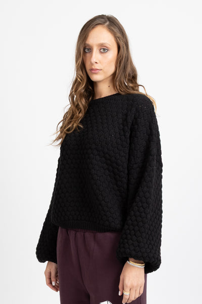 Honeycomb Knit BLACK
