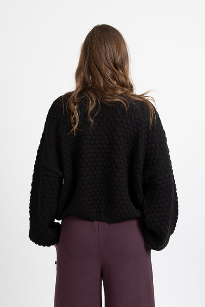 Honeycomb Knit BLACK