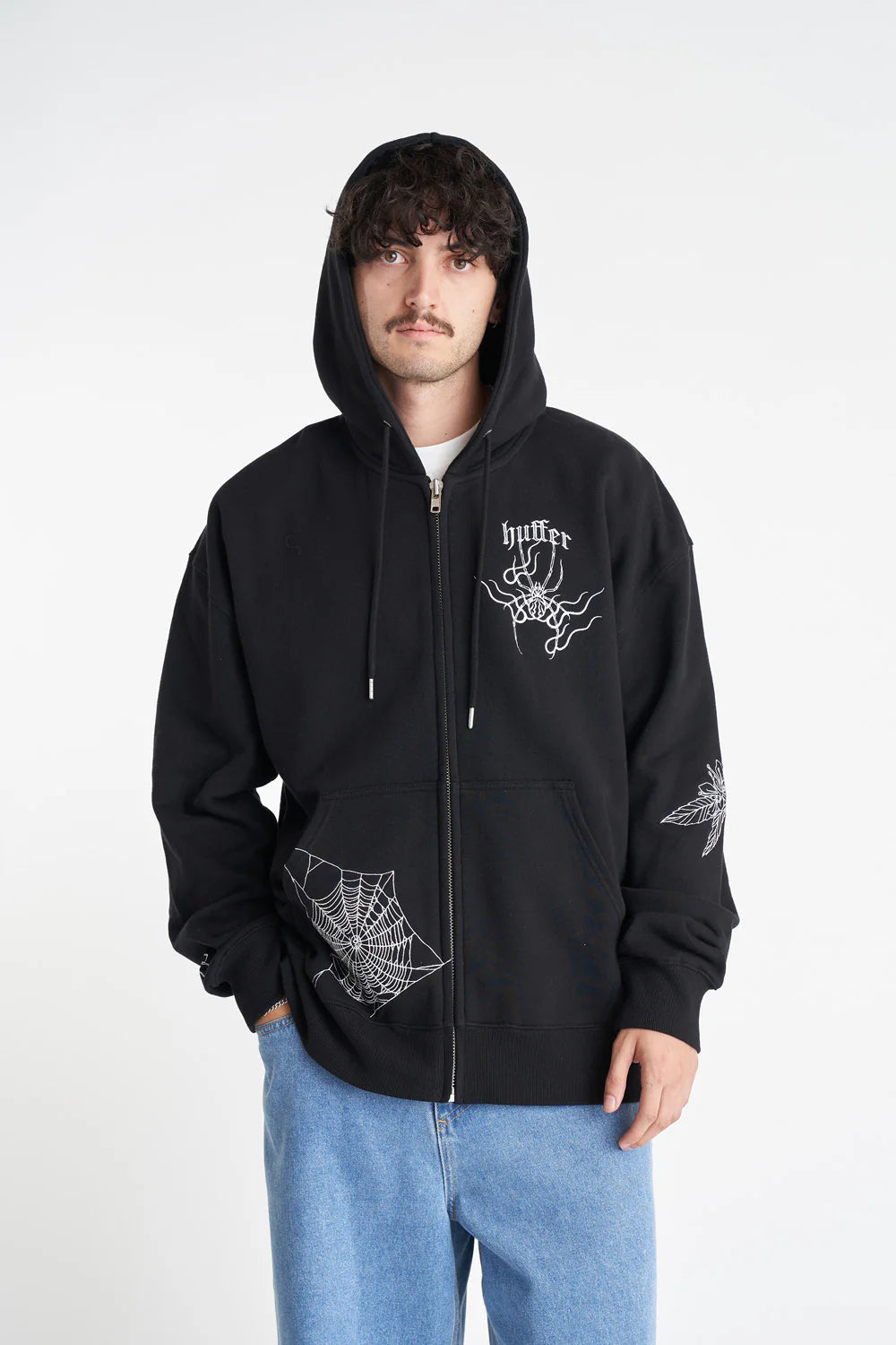 HUFFER // Block Zip Hood SACRAMENT BLACK