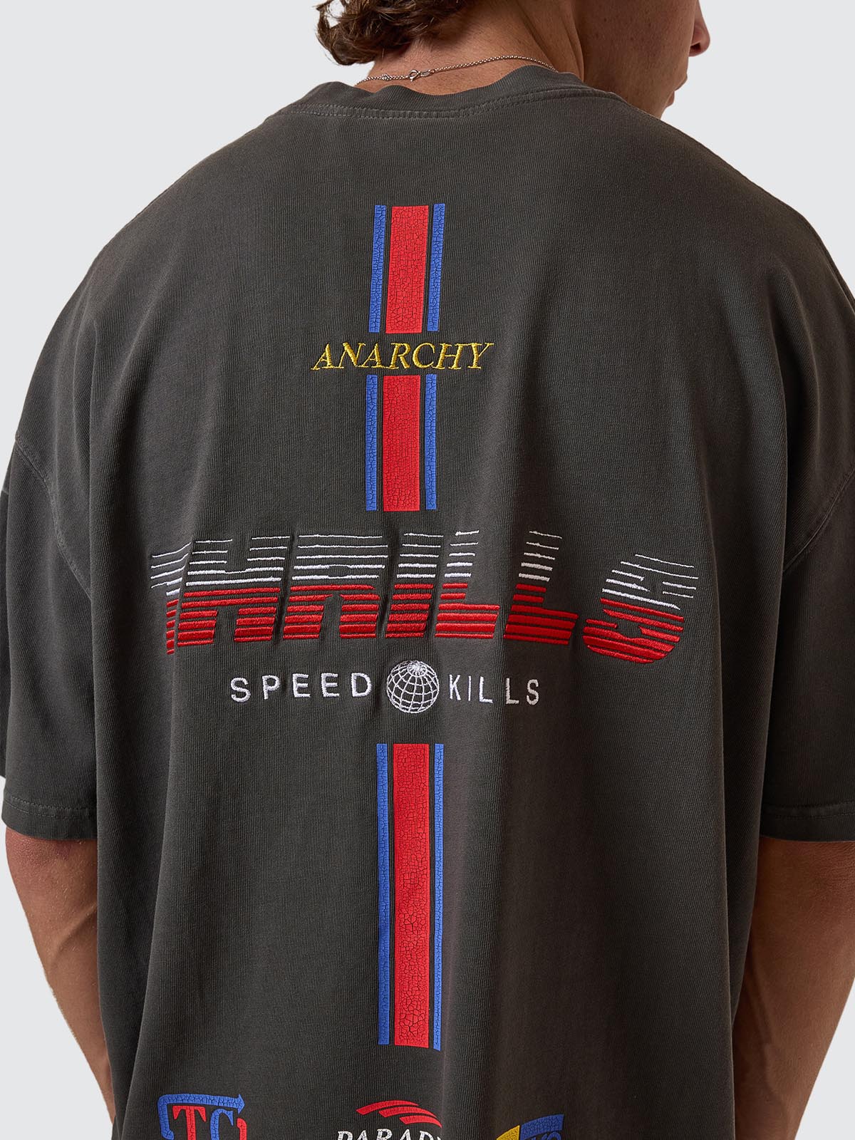 THRILLS // Anarchy In Paradise Box Fit OS Tee BLACK