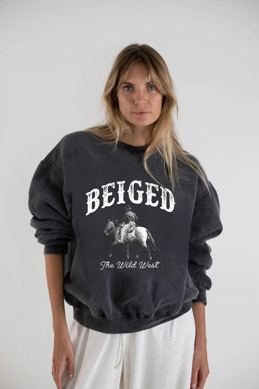 BEIGED // Vintage Wild West Sweater BLACK