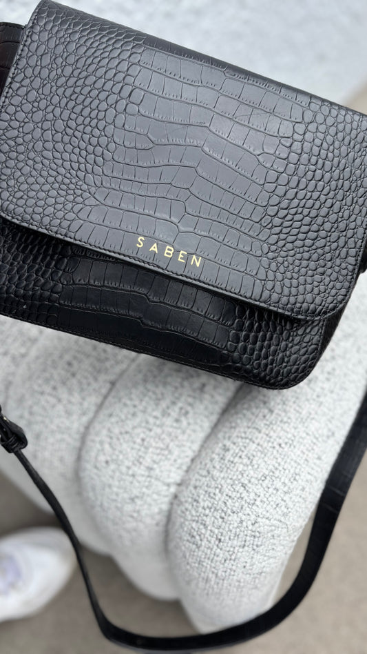 PRE-LOVED // SABEN Crossbody BLACK CROC