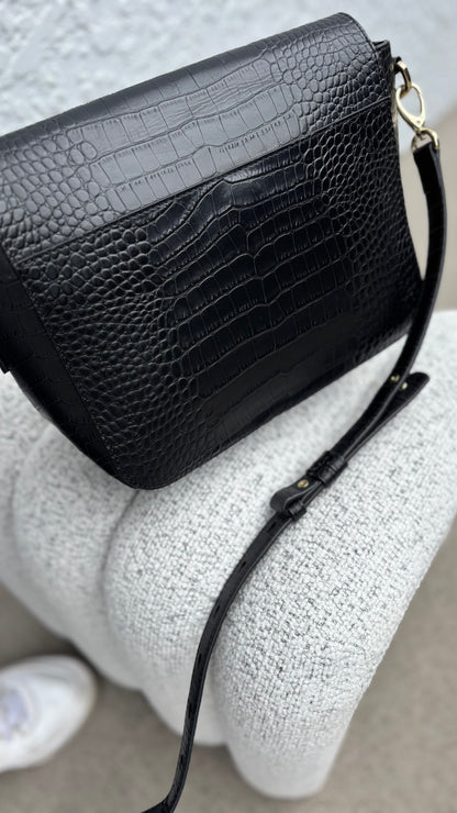 PRE-LOVED // SABEN Crossbody BLACK CROC