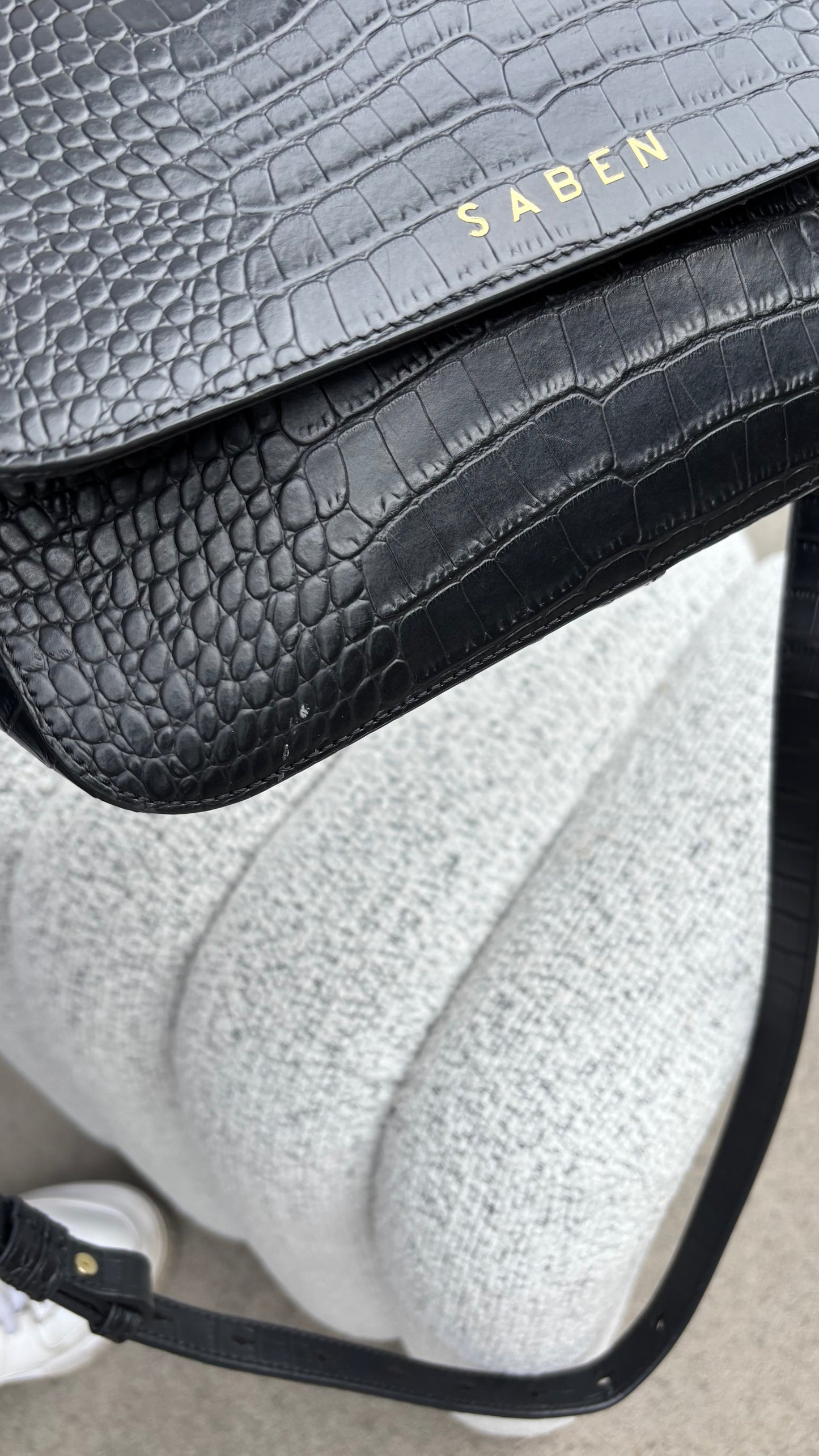 PRE-LOVED // SABEN Crossbody BLACK CROC
