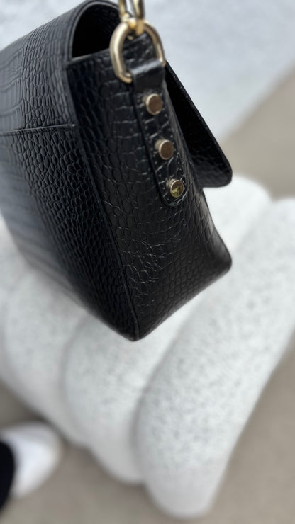 PRE-LOVED // SABEN Crossbody BLACK CROC
