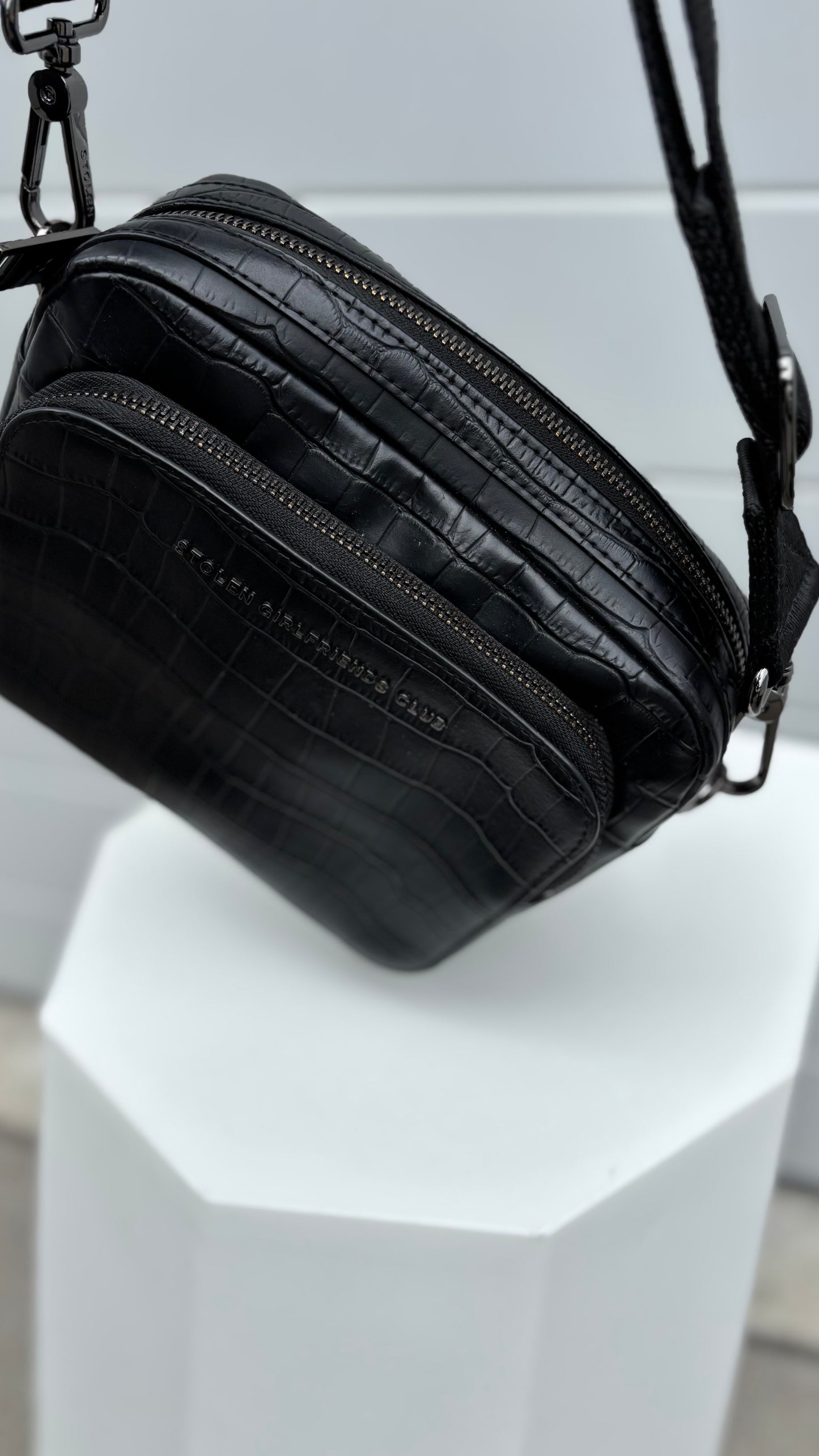 PRE-LOVED // STOLEN Task Force Bag BLACK CROC