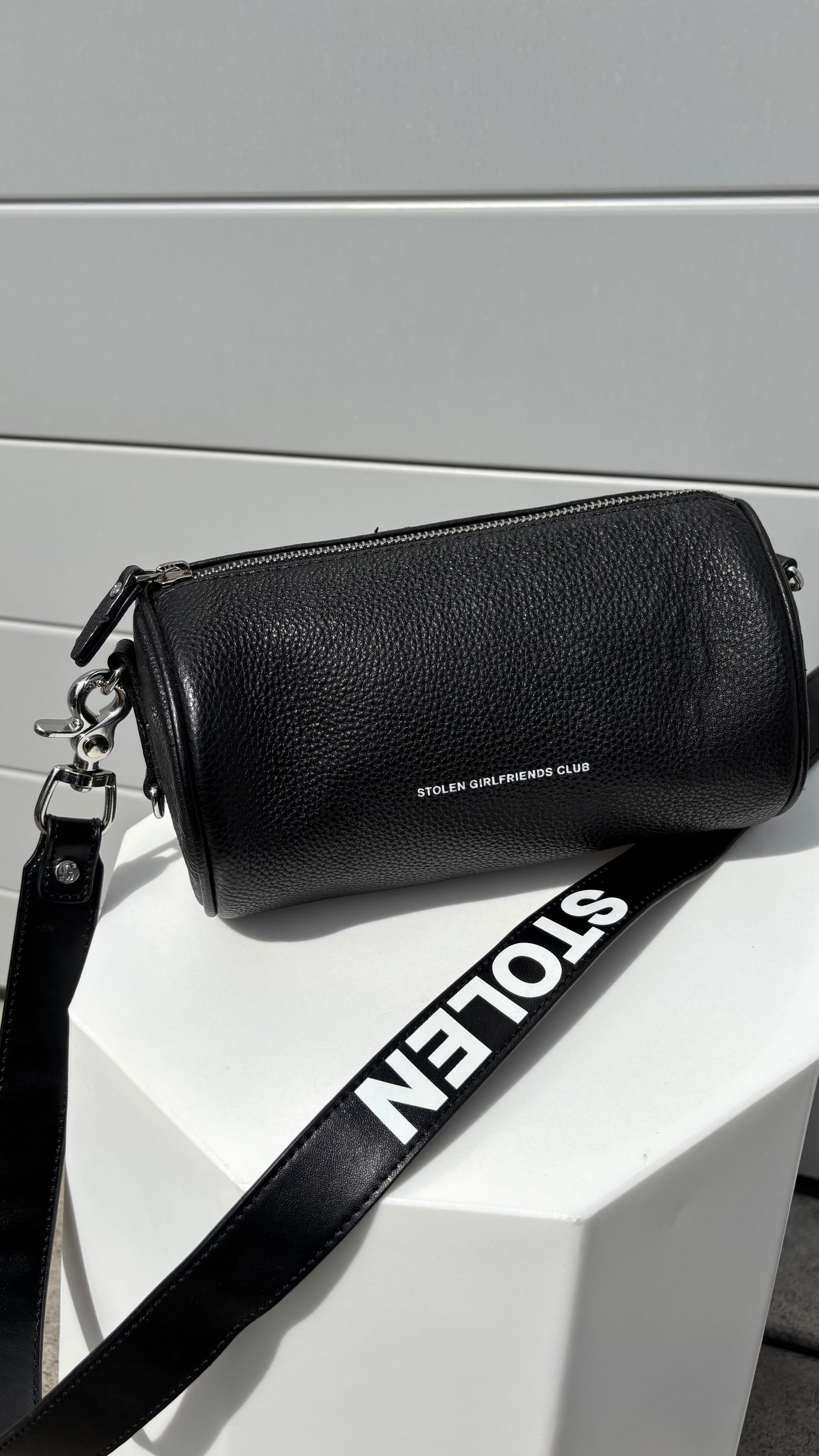 PRE-LOVED // STOLEN Barrel Bag BLACK