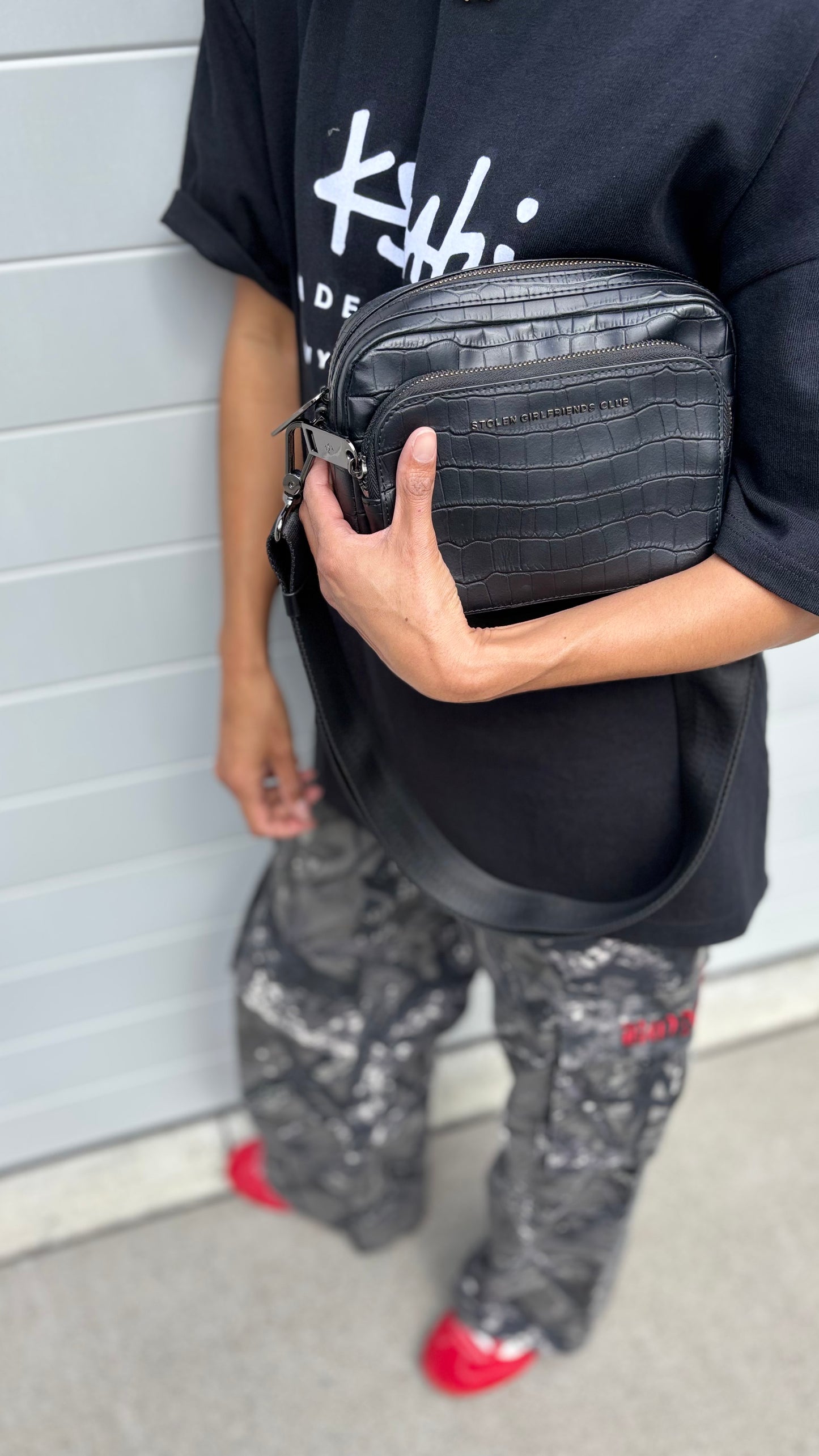 PRE-LOVED // STOLEN Task Force Bag BLACK CROC