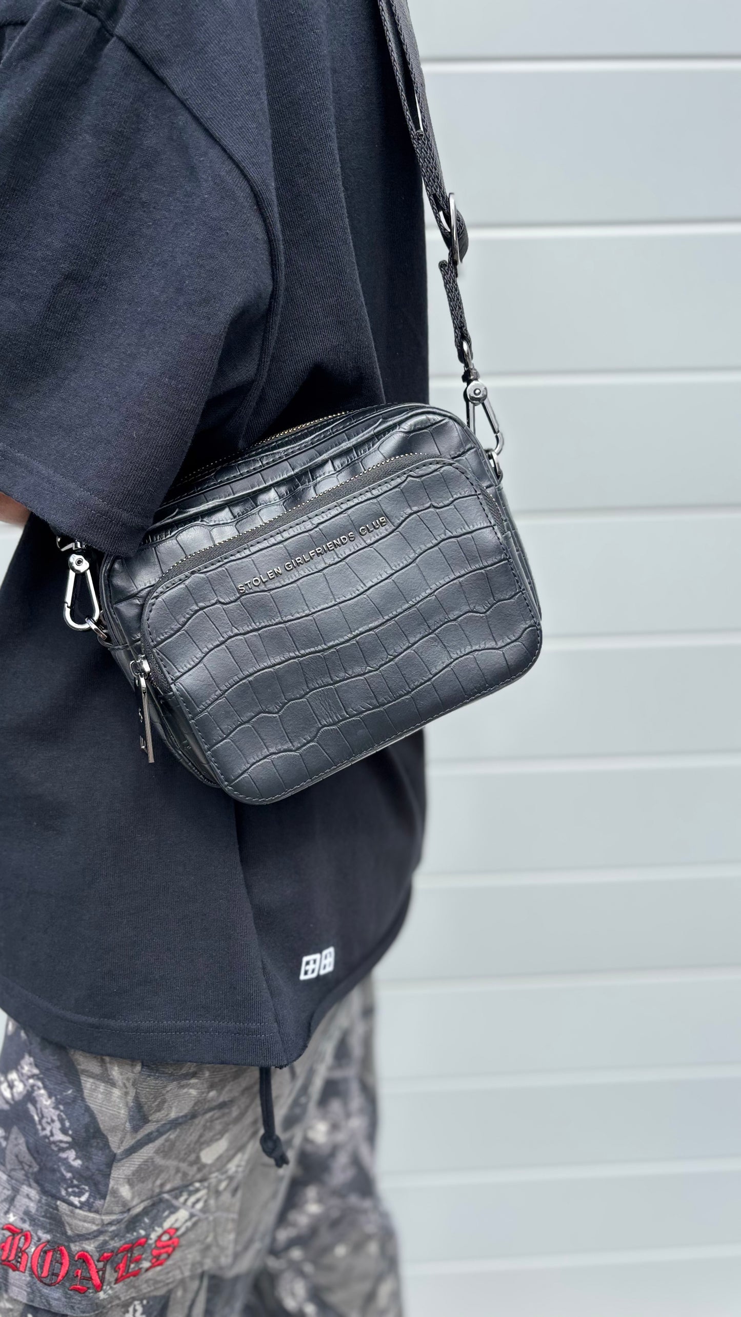 PRE-LOVED // STOLEN Task Force Bag BLACK CROC