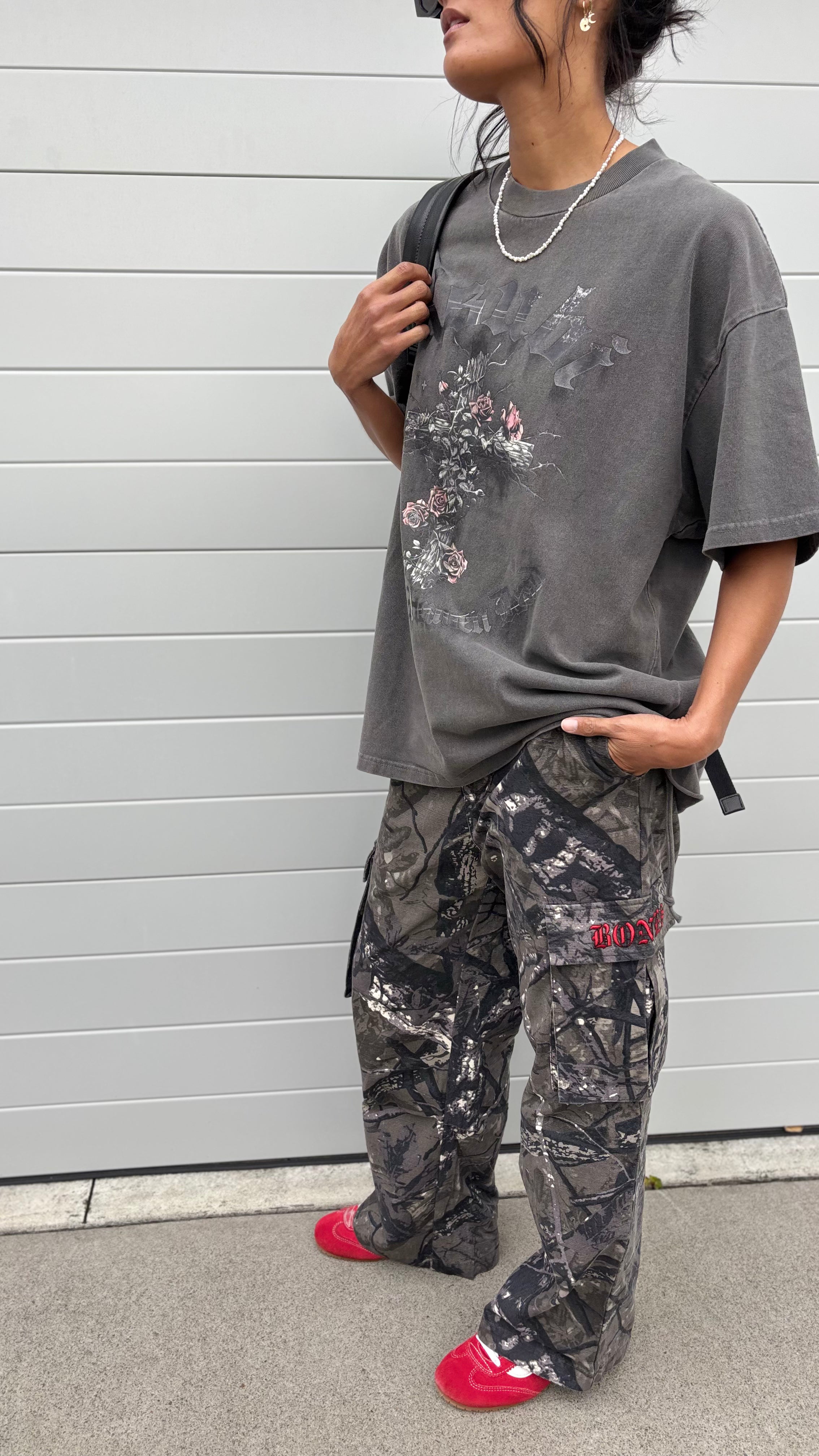 KSUBI // Thorned Ekcess Tee CHARCOAL