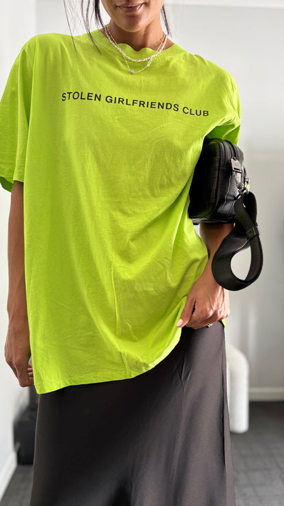 PRE-LOVED // STOLEN GIRLFRIENDS CLUB Neon Lime Tee