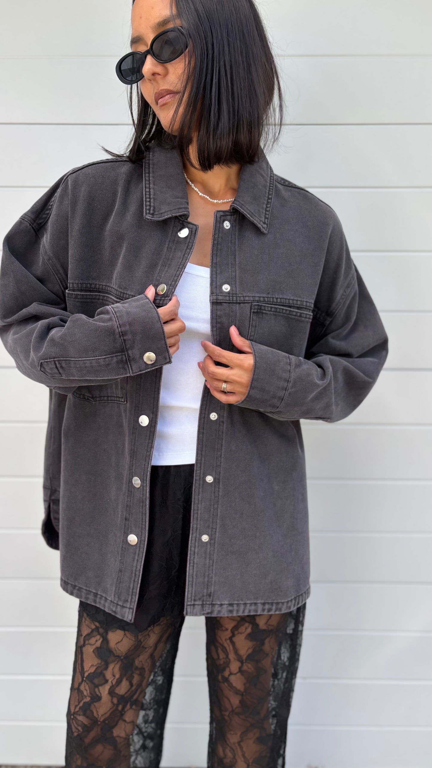 PRE-LOVED // FEDERATION Acid Wash Denim Jacket