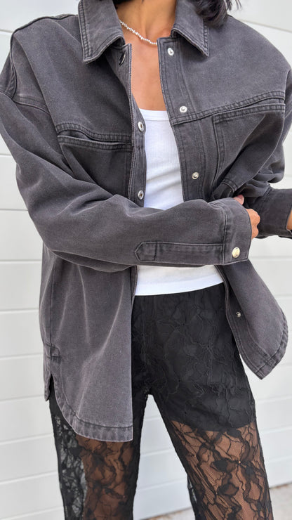 PRE-LOVED // FEDERATION Acid Wash Denim Jacket