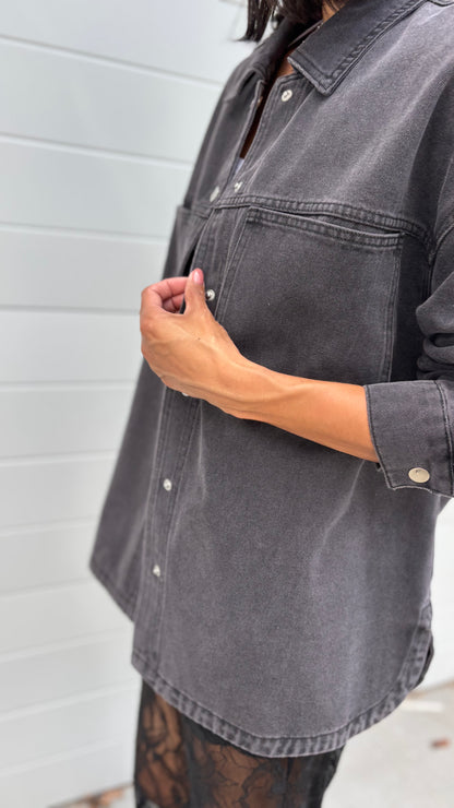 PRE-LOVED // FEDERATION Acid Wash Denim Jacket