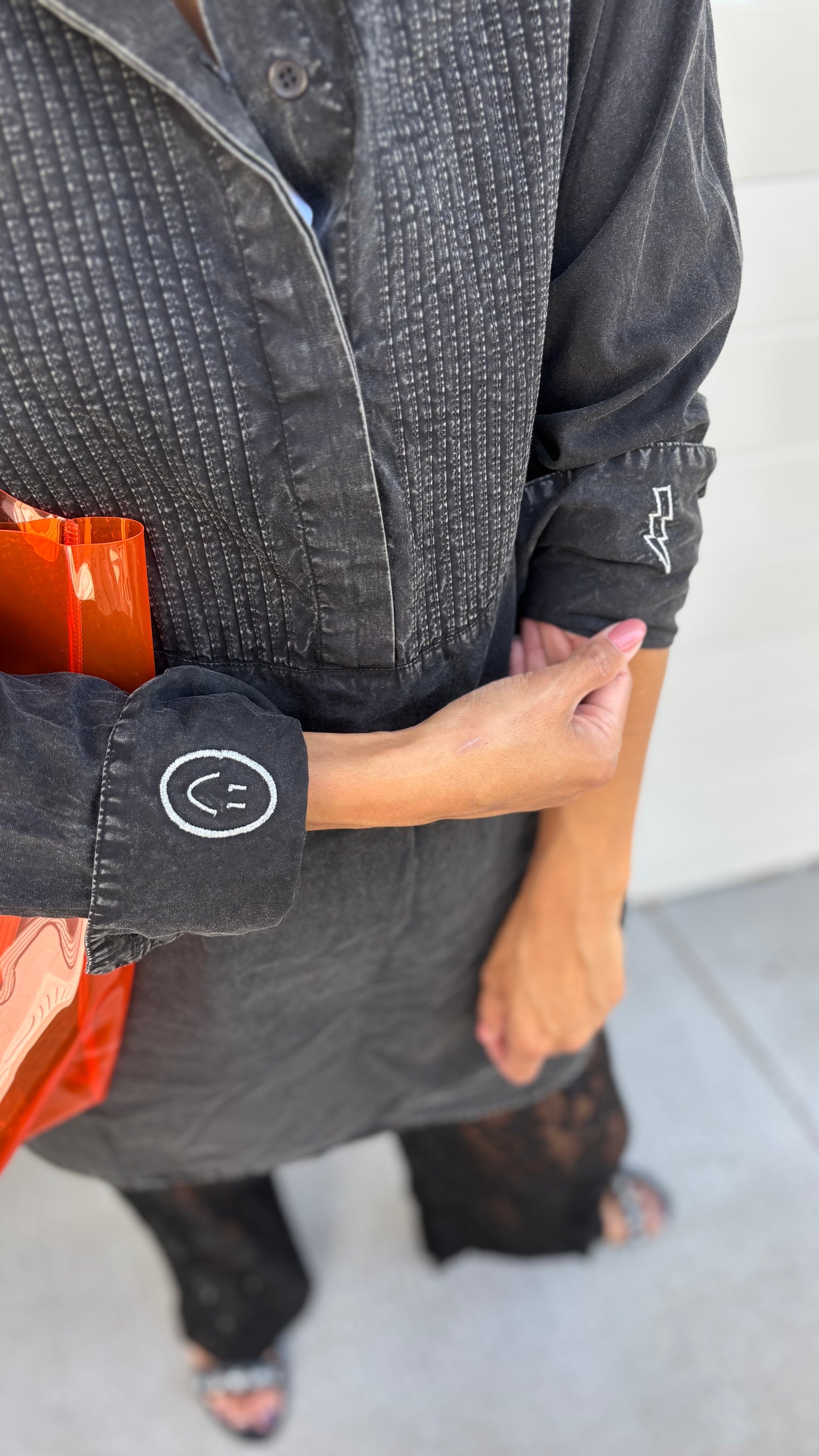 PRE-LOVED // ONE TEASPOON Acid Wash Tux Denim Shirt/Dress