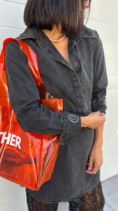 PRE-LOVED // ONE TEASPOON Acid Wash Tux Denim Shirt/Dress