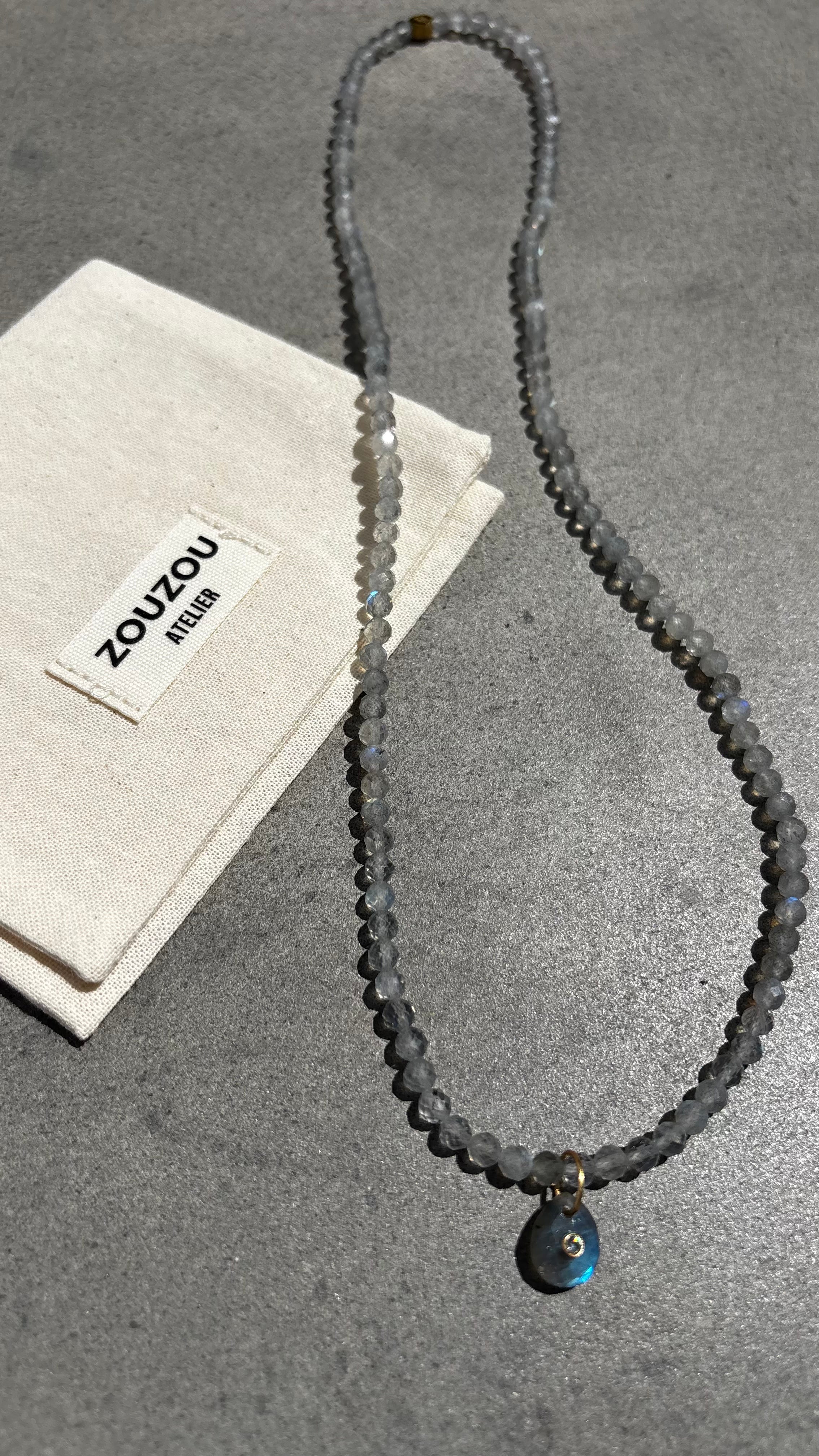 Moonstone/Labradorite Pendant Necklace