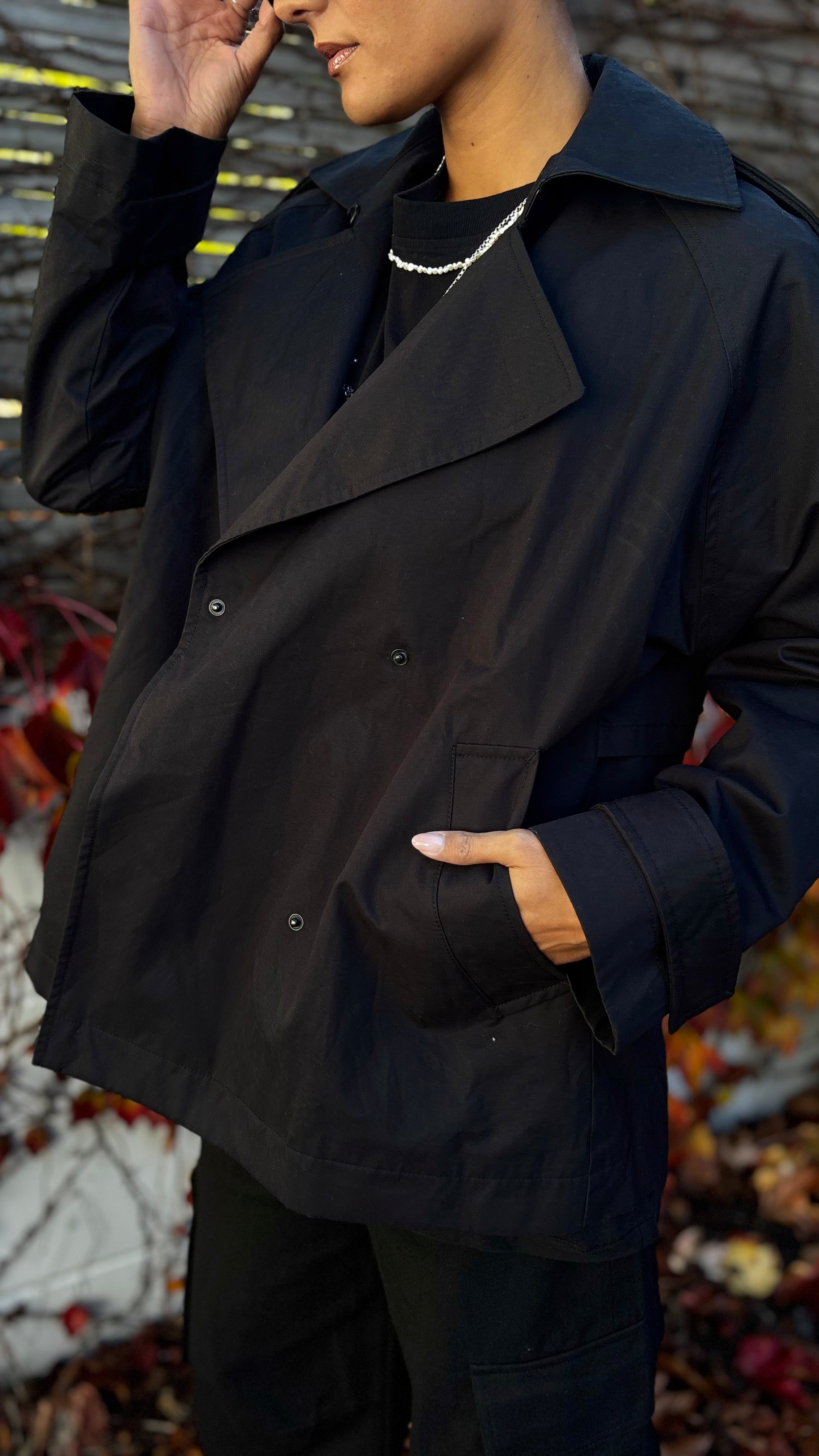 PRE-LOVED // ASSEMBLY LABEL Half Trench BLACK *NEW*
