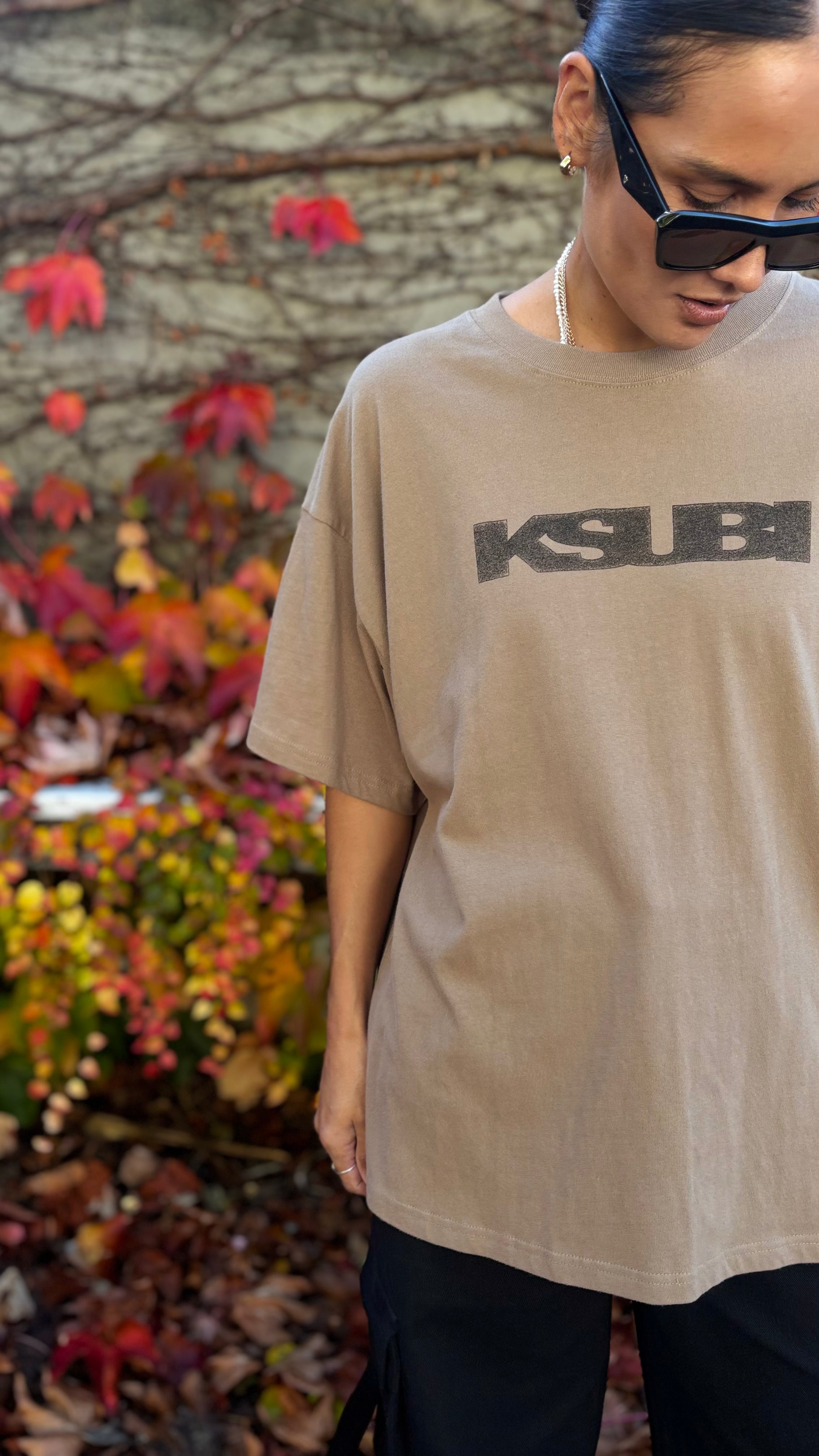 PRE-LOVED // KSUBI Logo Tee SAND *NEW*