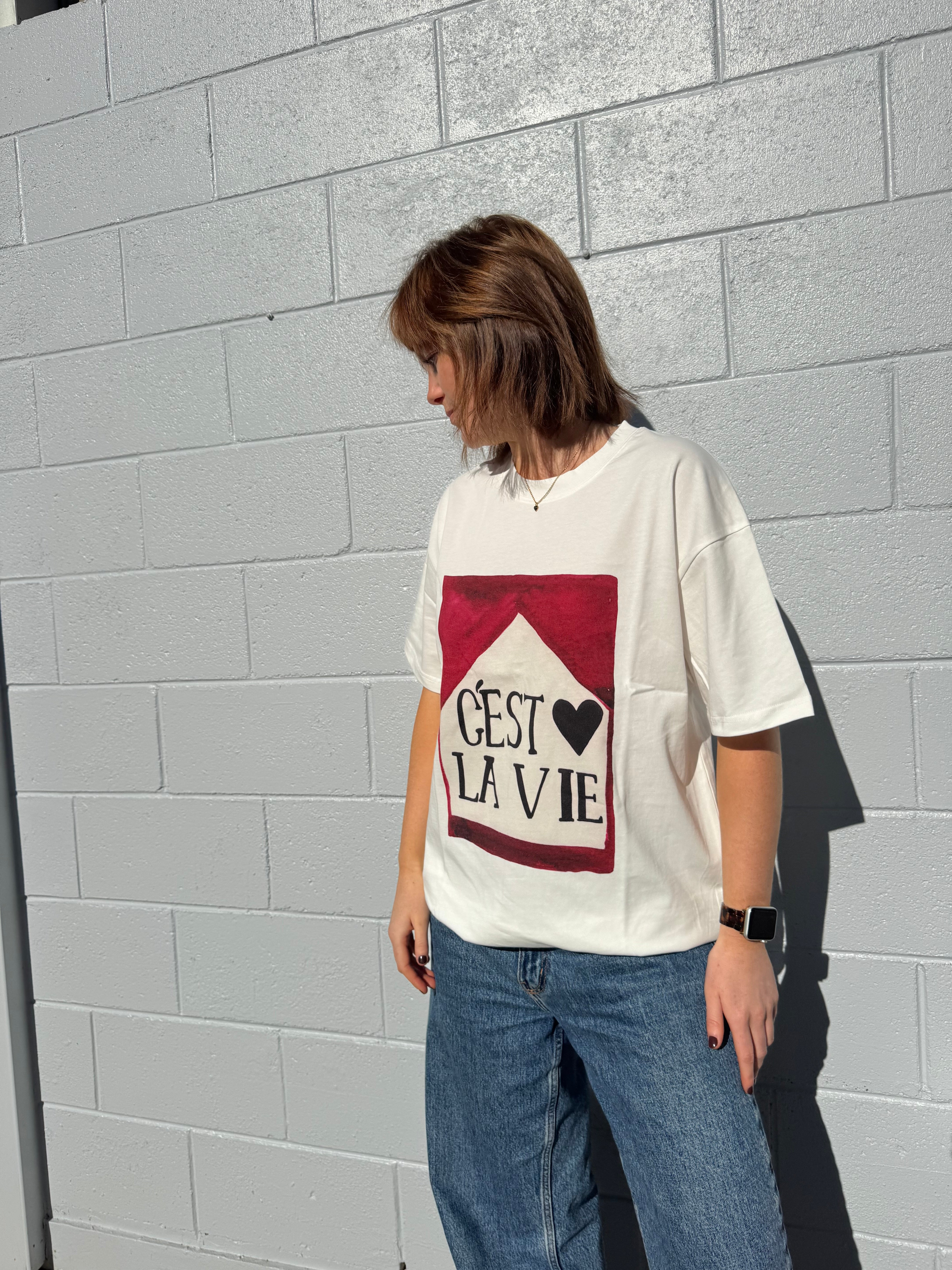 MAKU // C'EST LA VIE Tee Oversized WHITE