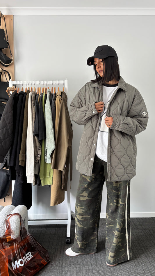 PRE-LOVED // PE NATION Quilted Jacket KHAKI