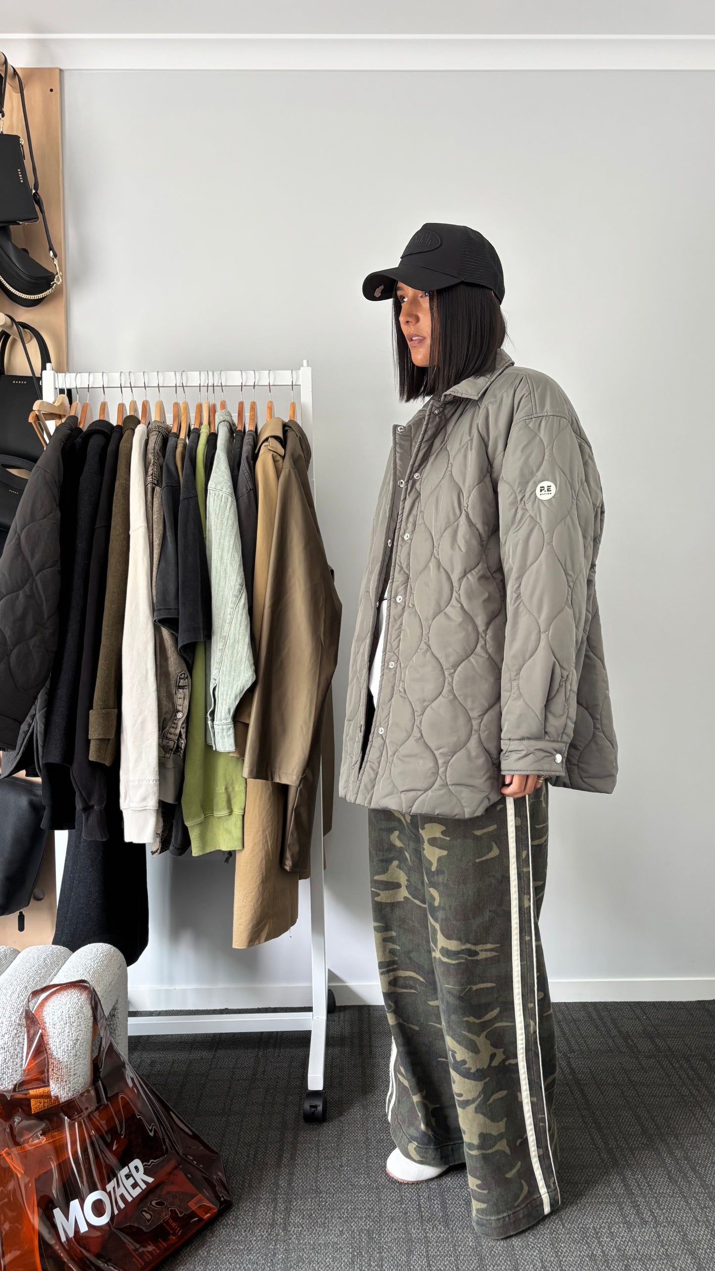 PRE-LOVED // PE NATION Quilted Jacket KHAKI