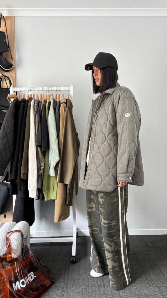 PRE-LOVED // PE NATION Quilted Jacket KHAKI