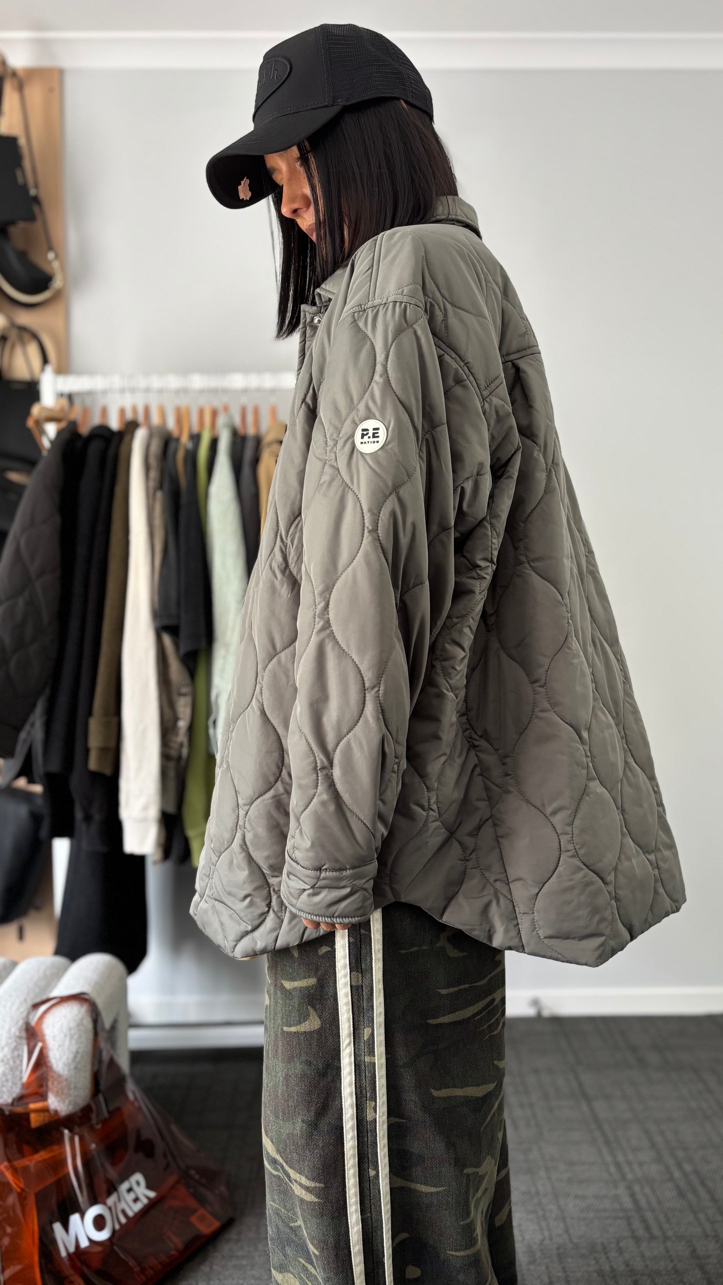 PRE-LOVED // PE NATION Quilted Jacket KHAKI