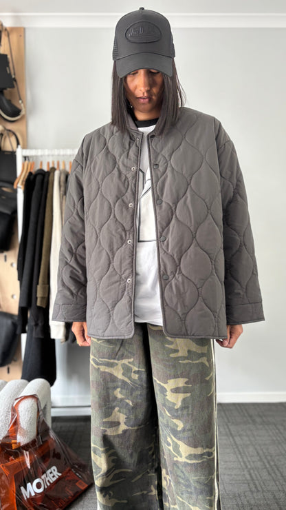 PRE-LOVED // COMMONERS Quilted Jacket CHARCOAL