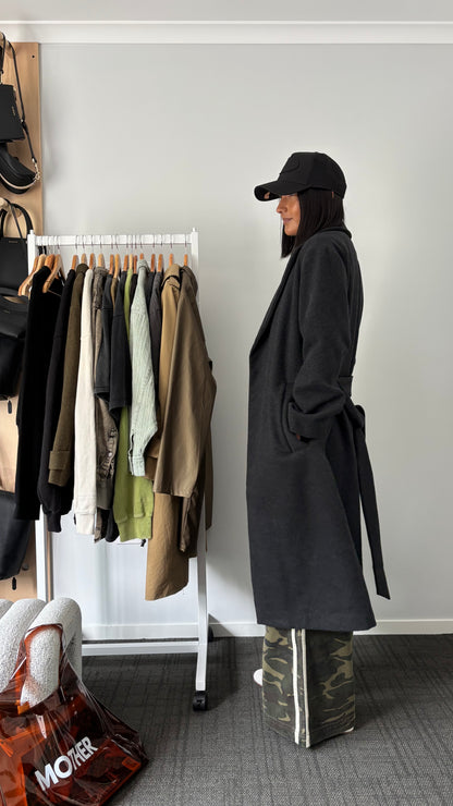 PRE-LOVED // HUFFER Tia Coat CHARCOAL