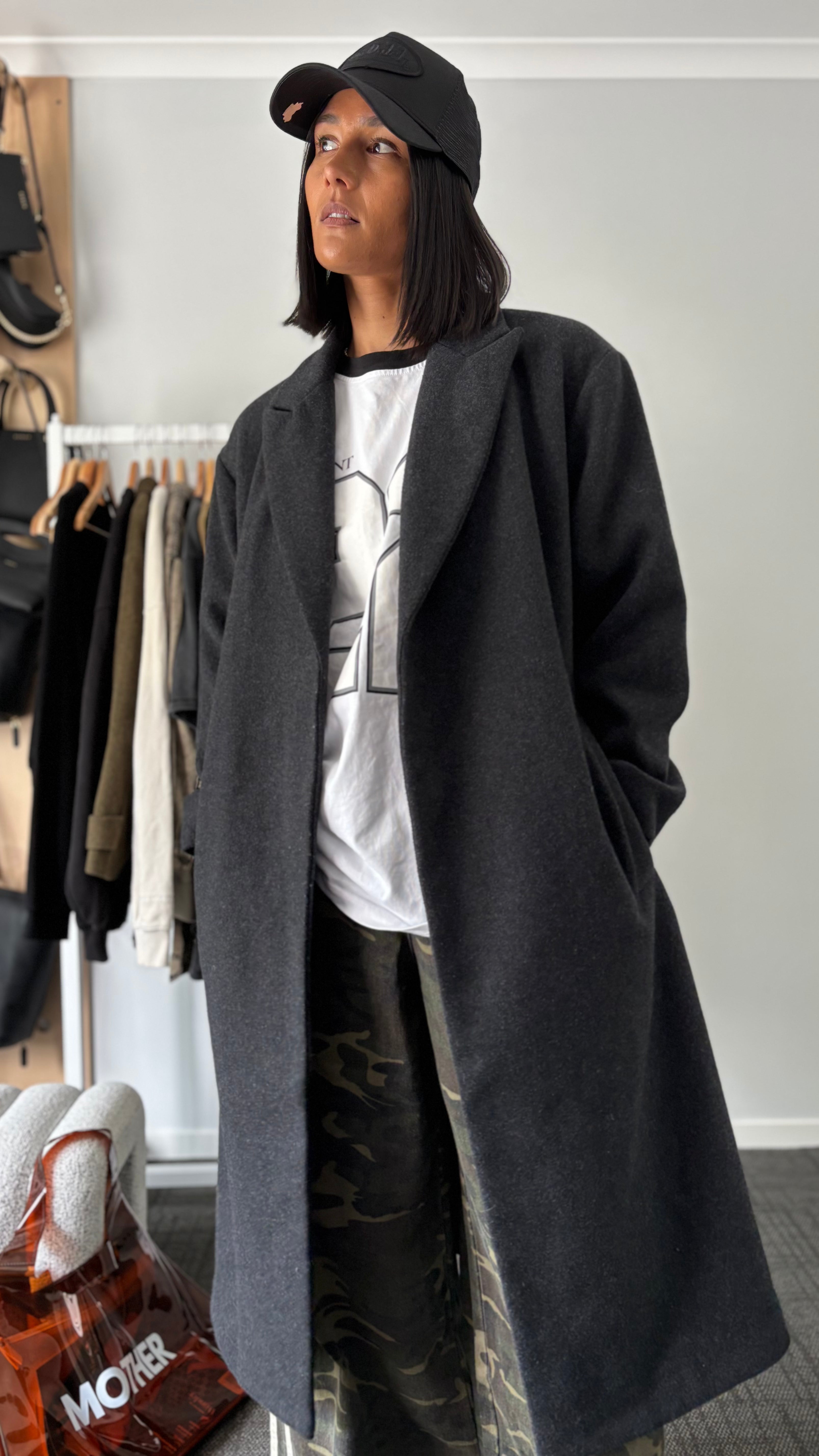 PRE-LOVED // HUFFER Tia Coat CHARCOAL