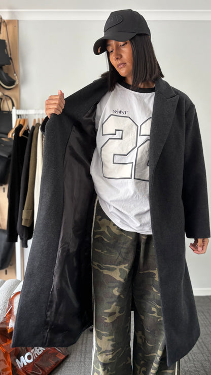 PRE-LOVED // HUFFER Tia Coat CHARCOAL