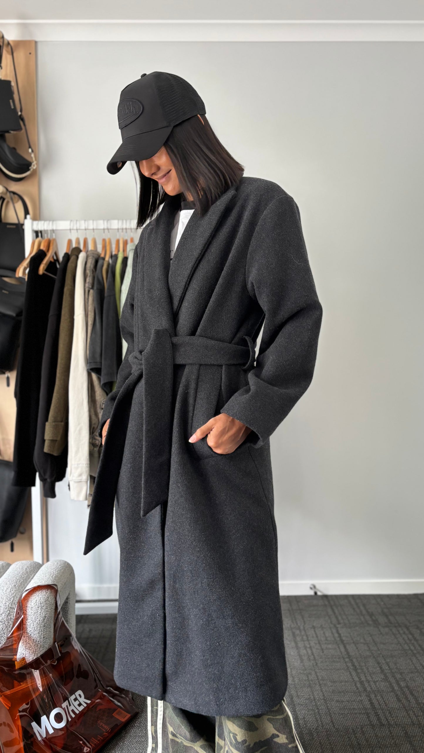 PRE-LOVED // HUFFER Tia Coat CHARCOAL