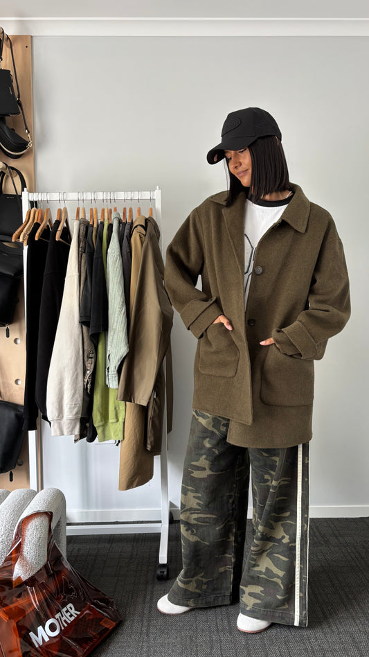 PRE-LOVED // ASSEMBLY LABEL Pierra Wool Coat SPRUCE MARLE