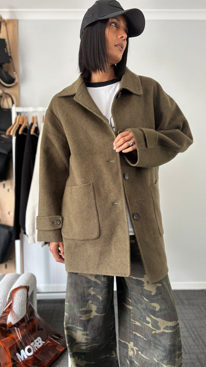 PRE-LOVED // ASSEMBLY LABEL Pierra Wool Coat SPRUCE MARLE