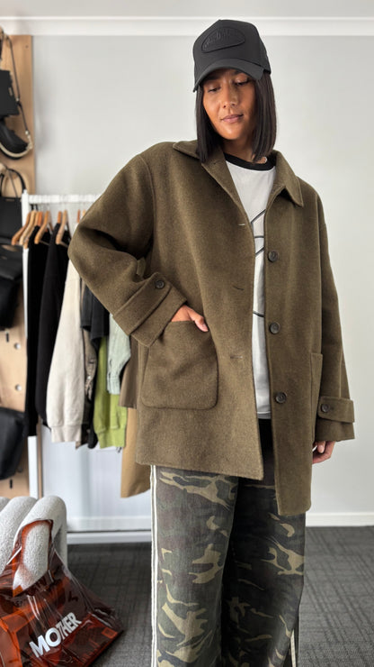 PRE-LOVED // ASSEMBLY LABEL Pierra Wool Coat SPRUCE MARLE