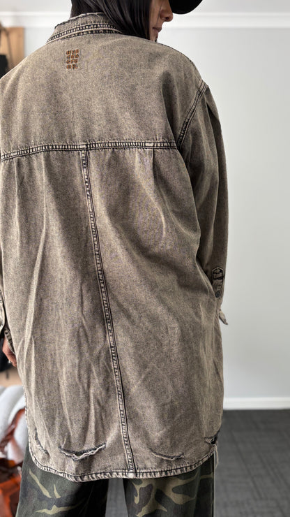 PRE-LOVED // ONE TEASPOON Denim Shirt Dress/Shirt RUST