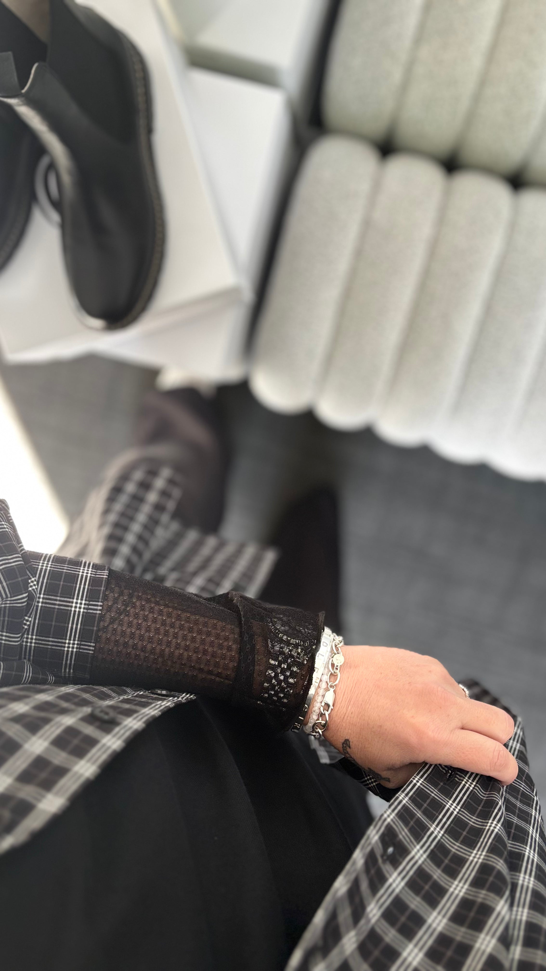 Louise Check Shirt BLACK CHECK