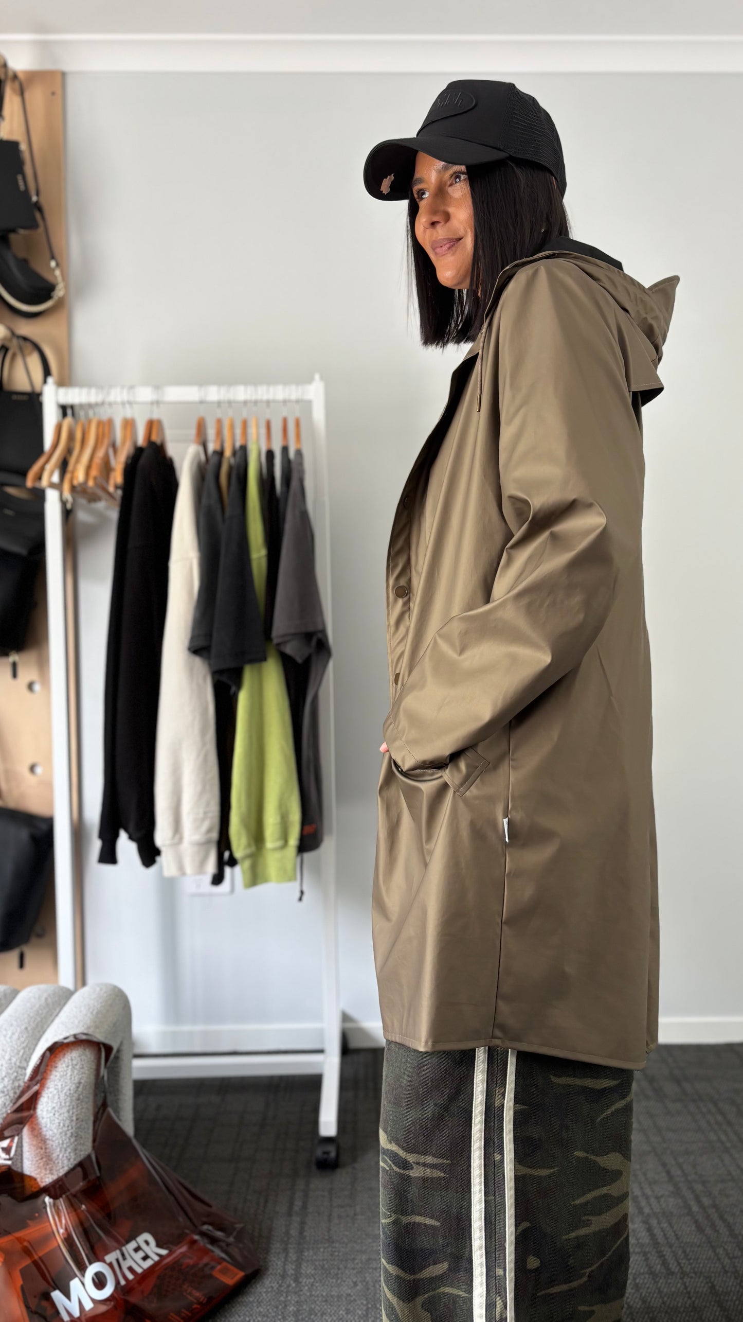 PRE-LOVED // RAINS Unisex Long Jacket BRONZE