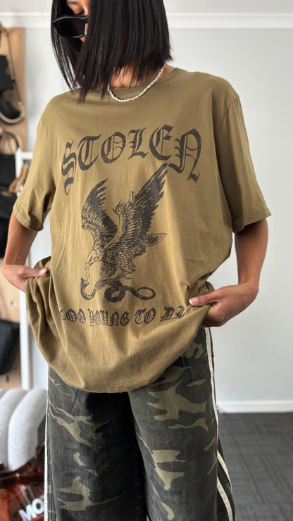 PRE-LOVED // SGC Eagle Tee DIRTY KHAKI